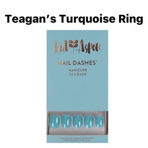 Red Aspen Dash Nails- Teagans Turquoise Ring